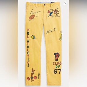 Polo Ralph Lauren Yellow Corduroy Pants. Stretch Straight Fit. Size 42/30